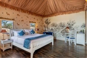 Mountain View Antler Tents With Outdoor Shower and Sit Out